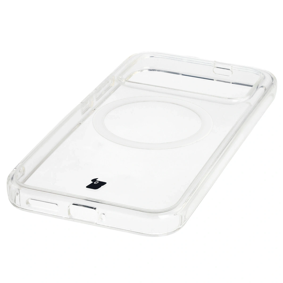 Zintegrowane przyciski, wycięcia i hybrydowy materiał w etui Bizon Case CrystalO do Xiaomi POCO F8 Pro